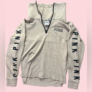 Victoria's Secret Pink Zip-Up with Black Trim